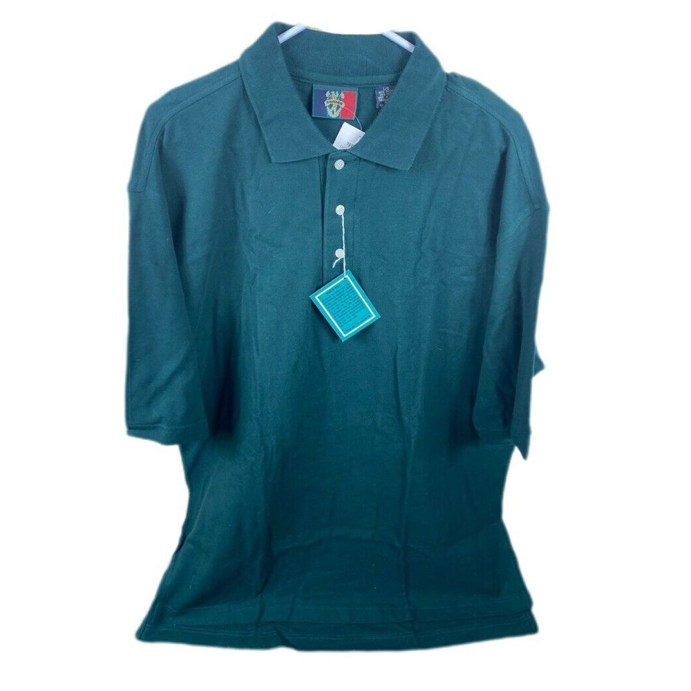 Sunice Golf Polo Mens Size L Green Short Sleeve Shirt 1/4 Button Cotton‎ NEW NWT